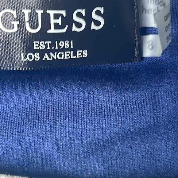 Guess dress sz 8 blue and white striped - Picture 2 of 4